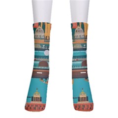 City Painting Town Urban Artwork Crew Socks by Maspions