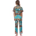 City Painting Town Urban Artwork Kids  Satin Short Sleeve Pajamas Set View2