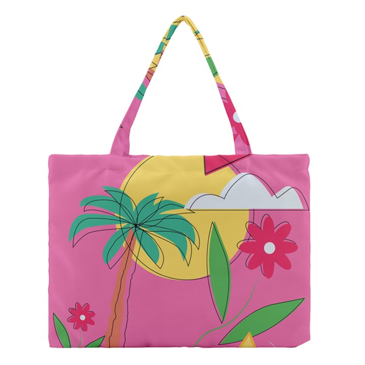 Ocean Watermelon Vibes Summer Surfing Sea Fruits Organic Fresh Beach Nature Medium Tote Bag