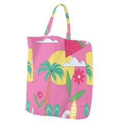 Ocean Watermelon Vibes Summer Surfing Sea Fruits Organic Fresh Beach Nature Giant Grocery Tote by Maspions