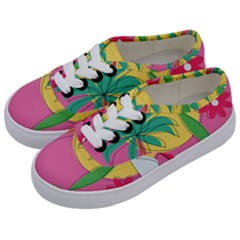 Ocean Watermelon Vibes Summer Surfing Sea Fruits Organic Fresh Beach Nature Kids  Classic Low Top Sneakers by Maspions