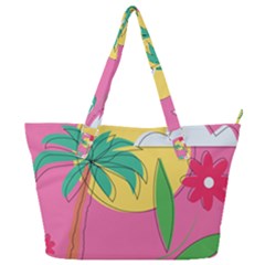 Ocean Watermelon Vibes Summer Surfing Sea Fruits Organic Fresh Beach Nature Full Print Shoulder Bag by Maspions