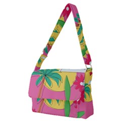 Ocean Watermelon Vibes Summer Surfing Sea Fruits Organic Fresh Beach Nature Full Print Messenger Bag (m) by Maspions