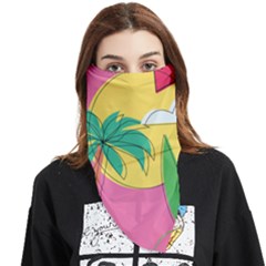 Ocean Watermelon Vibes Summer Surfing Sea Fruits Organic Fresh Beach Nature Face Covering Bandana (triangle)