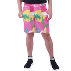 Ocean Watermelon Vibes Summer Surfing Sea Fruits Organic Fresh Beach Nature Men s Pocket Shorts by Maspions