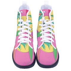 Ocean Watermelon Vibes Summer Surfing Sea Fruits Organic Fresh Beach Nature Women s High-top Canvas Sneakers by Maspions