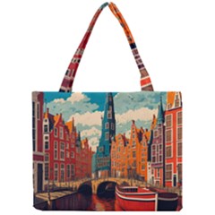 London England Bridge Europe Buildings Architecture Vintage Retro Town City Mini Tote Bag