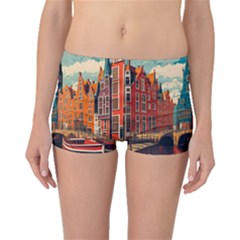 London England Bridge Europe Buildings Architecture Vintage Retro Town City Boyleg Bikini Bottoms by Maspions