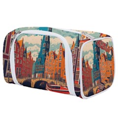 London England Bridge Europe Buildings Architecture Vintage Retro Town City Toiletries Pouch by Maspions