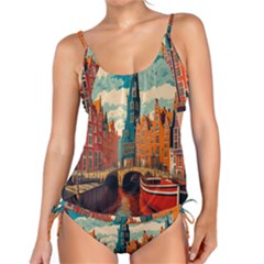 London England Bridge Europe Buildings Architecture Vintage Retro Town City Tankini Set by Maspions