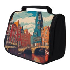 London England Bridge Europe Buildings Architecture Vintage Retro Town City Full Print Travel Pouch (small)