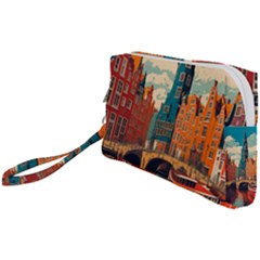 London England Bridge Europe Buildings Architecture Vintage Retro Town City Wristlet Pouch Bag (small)