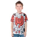 Health Gut Health Intestines Colon Body Liver Human Lung Junk Food Pizza Kids  Cotton T-Shirt View1