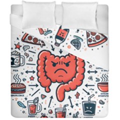 Health Gut Health Intestines Colon Body Liver Human Lung Junk Food Pizza Duvet Cover Double Side (california King Size)