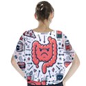 Health Gut Health Intestines Colon Body Liver Human Lung Junk Food Pizza Batwing Chiffon Blouse View2