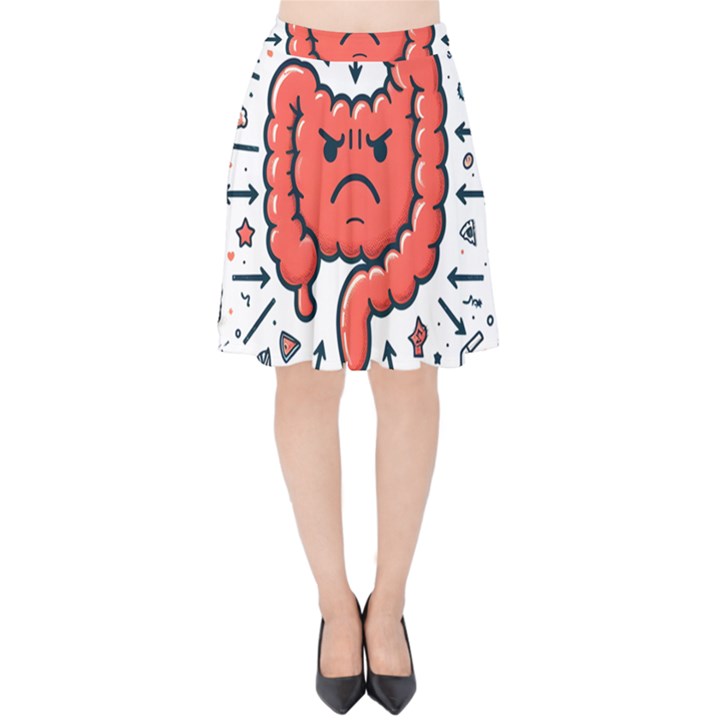 Health Gut Health Intestines Colon Body Liver Human Lung Junk Food Pizza Velvet High Waist Skirt