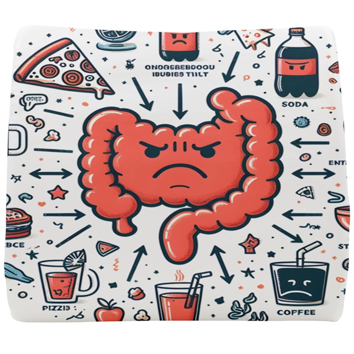 Health Gut Health Intestines Colon Body Liver Human Lung Junk Food Pizza Seat Cushion