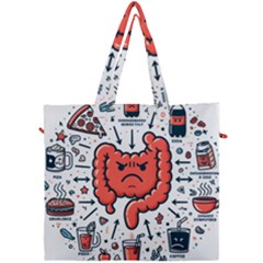 Health Gut Health Intestines Colon Body Liver Human Lung Junk Food Pizza Canvas Travel Bag