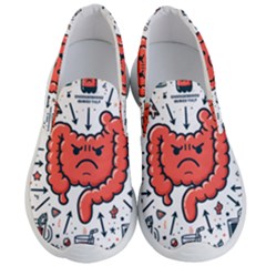 Health Gut Health Intestines Colon Body Liver Human Lung Junk Food Pizza Men s Lightweight Slip Ons