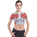 Health Gut Health Intestines Colon Body Liver Human Lung Junk Food Pizza Short Sleeve Cropped Jacket View1