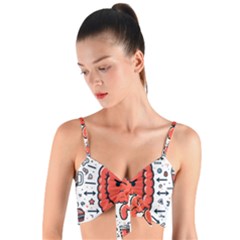 Health Gut Health Intestines Colon Body Liver Human Lung Junk Food Pizza Woven Tie Front Bralet