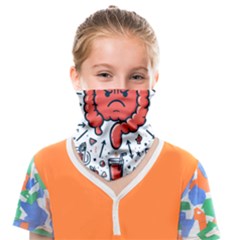 Health Gut Health Intestines Colon Body Liver Human Lung Junk Food Pizza Face Covering Bandana (kids)