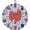 Health Gut Health Intestines Colon Body Liver Human Lung Junk Food Pizza Round Trivet View1