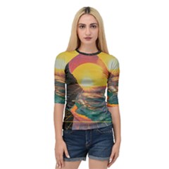 Pretty Art Nice Quarter Sleeve Raglan T-shirt