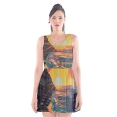 Pretty Art Nice Scoop Neck Skater Dress