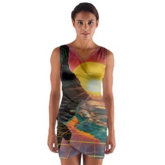 Pretty Art Nice Wrap Front Bodycon Dress