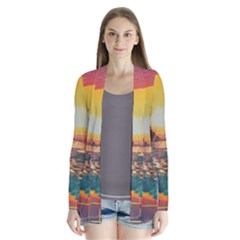 Pretty Art Nice Drape Collar Cardigan