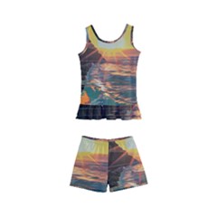 Pretty Art Nice Kids  Boyleg Swimsuit