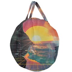 Pretty Art Nice Giant Round Zipper Tote