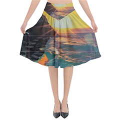 Pretty Art Nice Flared Midi Skirt