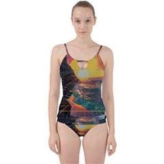 Pretty Art Nice Cut Out Top Tankini Set