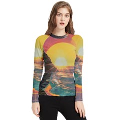 Pretty Art Nice Women s Long Sleeve Rash Guard