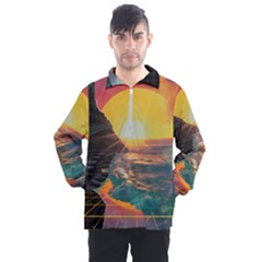 Pretty Art Nice Men s Half Zip Pullover