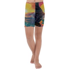 Pretty Art Nice Kids  Lightweight Velour Capri Yoga Leggings