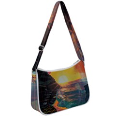 Pretty Art Nice Zip Up Shoulder Bag by Maspions