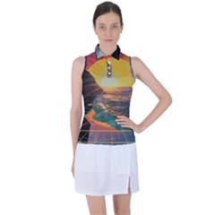 Pretty Art Nice Women s Sleeveless Polo T-shirt by Maspions