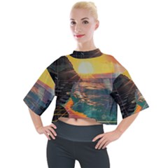 Pretty Art Nice Mock Neck T-shirt