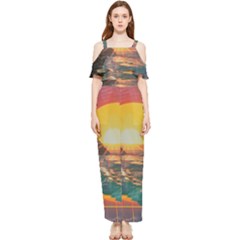 Pretty Art Nice Draped Sleeveless Chiffon Jumpsuit