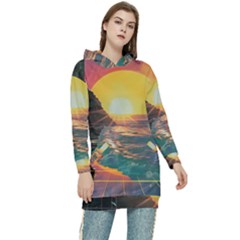 Pretty Art Nice Women s Long Oversized Pullover Hoodie