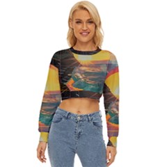 Pretty Art Nice Lightweight Long Sleeve Sweatshirt