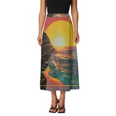 Pretty Art Nice Classic Midi Chiffon Skirt