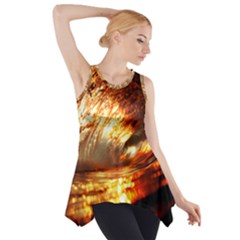 Wave Art Mood Water Sea Beach Side Drop Tank Tunic