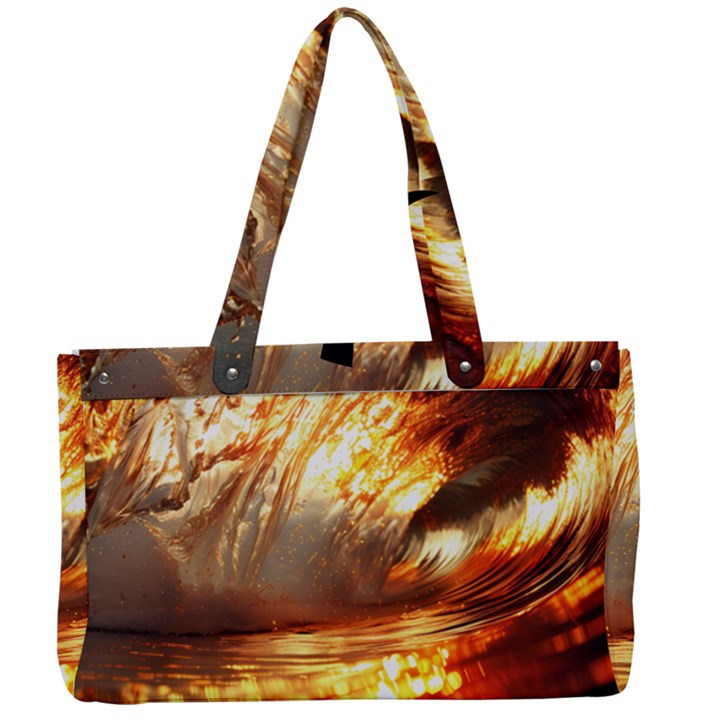 Wave Art Mood Water Sea Beach Canvas Work Bag