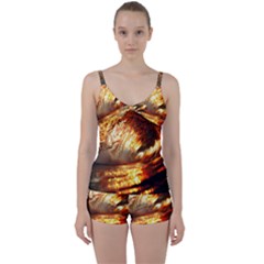 Wave Art Mood Water Sea Beach Tie Front Two Piece Tankini