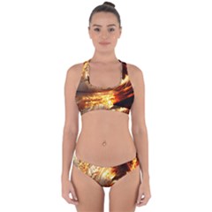 Wave Art Mood Water Sea Beach Cross Back Hipster Bikini Set