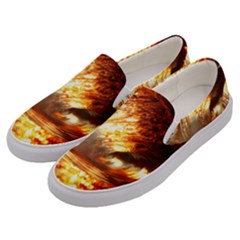 Wave Art Mood Water Sea Beach Men s Canvas Slip Ons